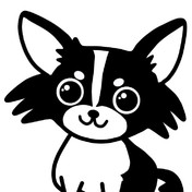 チワワ ニコニコ静画 イラスト