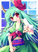 十五夜にお団子を食べる