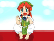 ちっさい門番さんおやつ中