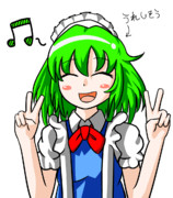 ○顔ダブルピース