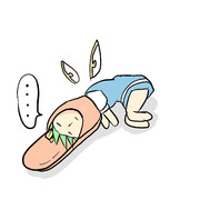 スリッパで遊んでいたら顔が抜けなくなったので生きる希望をなくしただいちゃん