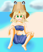 諏訪子様を一応描いてみたけれど…