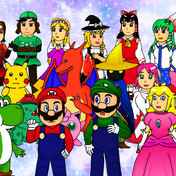 マリオルイージピーチ姫ヨッシー ニコニコ静画 イラスト