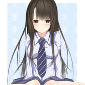 黒髪ロングストレートは原点にして頂点 ニコニコ静画 イラスト