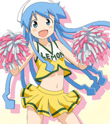 チアガールイカちゃん(トレス＋背景)