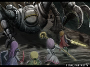 オメガを避けて行こうと思ったけど、避けれず戦闘になり、逃げれず適当なジョブで戦うはめになった場面