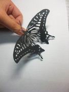 蝶を切り絵にしてみた２