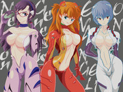 エヴァ３人娘。描いてみたー♪