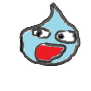 攻撃を受ける直前のスライム