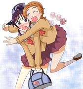 「まーいー！おっはよー！」「待って！シャワーをあびさせて！」