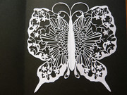 切り絵　櫻蝶