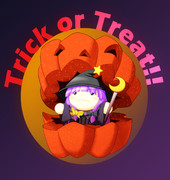 【お絵かき大会絵】かぼちゃ魔法使いパンチェ