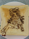 鏡音リンを食パンに描いてみた