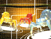 電脳空間で仕事中のタチコマ