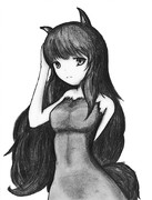 鉛筆でグラエナ(萌えもん)