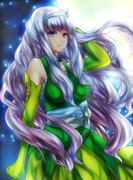 月明かりに照らされて