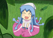 ミニイカ娘の花ドレス