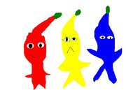 かいてみた！その１８　ピクミン(赤・青・黄)