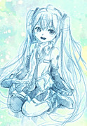 【ラフ】初音ミク「ウチのミクは、ちょっと小っちゃい。」