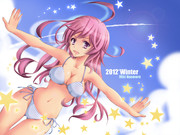 水着で明けオメ！