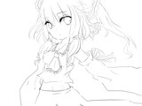 霊夢さんを描いてみたー（・ω・`