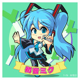 初音ミクをビックリマン風に描いてみた