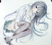 ラクガキ　三日月夜空