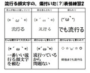 【その２】流行る顔文字の傷付いた（？）表情練習