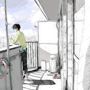 ベランダ ニコニコ静画 イラスト