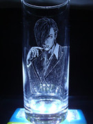 手彫りグラス【ZETMAN】　灰谷政次