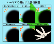 ルーミアの傷付いた表情練習