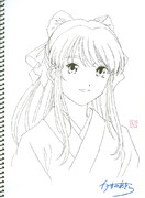 スケブなさっくらさん（線画）