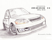 【デフォルメして】JZX110 MARK II【描いてます】