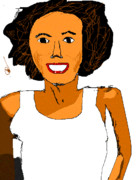 ホイットニｰヒューストン追悼絵