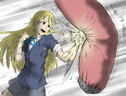 むぎちゃんの抉り込むかのようなボディブロー