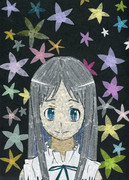 マスキングテープで「あの花」のめんまを作ってみた