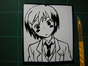 男子高校生の日常　りんごちゃん　カッティングシートで切ってみた