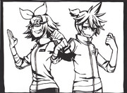 [切り絵]リン&レン