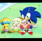 ピンクボールとハリネズミ