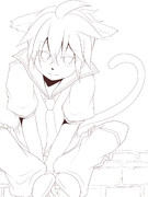 【線画】鏡音レン