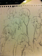 好きな歌い手さん授業中に描いてみた