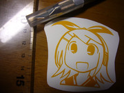 カッティングシートで鏡音リン