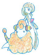 【サーナイトとメリープを描いてみた】