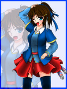 ポニーテールなうちの子。