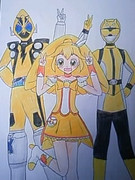 黄色いＶサイン