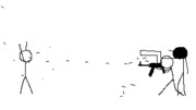 【GIFアニメ】撃たれる２０フレーム【ループ】