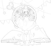 Warnaram04 塗り絵 初音 ミク 線画 フリー