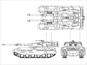M61A5 61式5型戦車(線画)