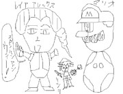 小学生のころ書いた絵を懐かしく書き起こしてみた