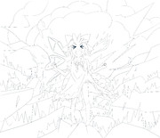 あたいの本気見せてあげるわ!(ぬりえ用)